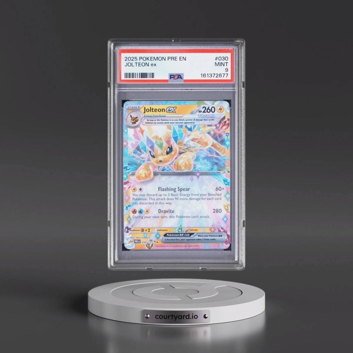 2025 Pokémon Pre EN-Prismatic Evolutions #030 Jolteon EX - Holo (PSA 9 MINT)