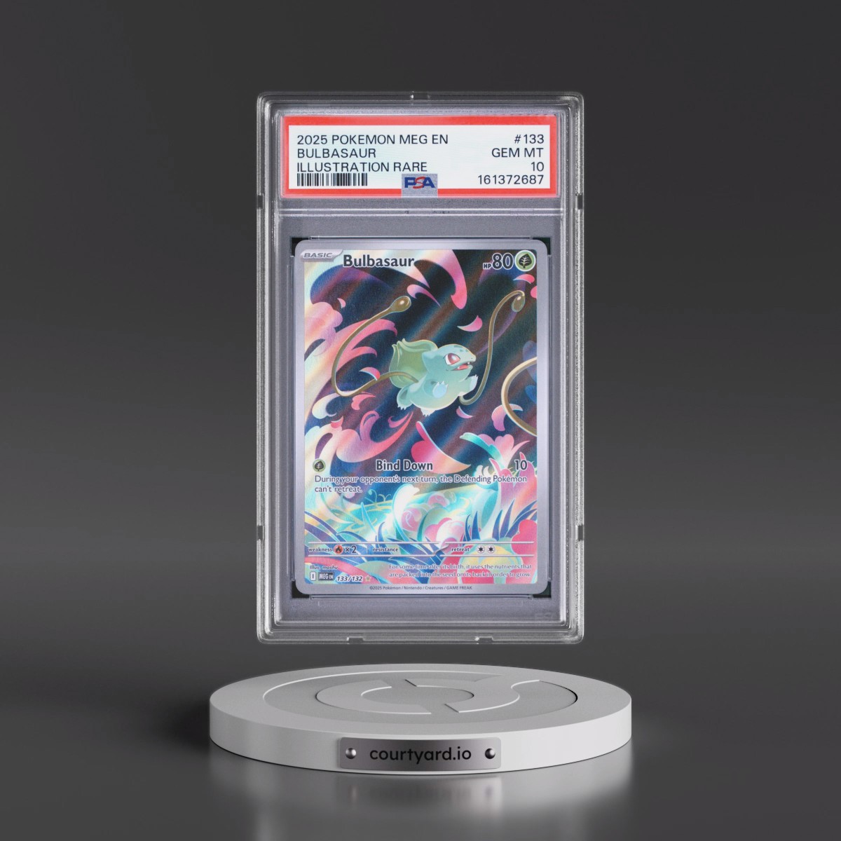 2025 Pokémon Meg EN-Mega Evolution #133 Bulbasaur - Illustration Rare (PSA 10 GEM MINT)