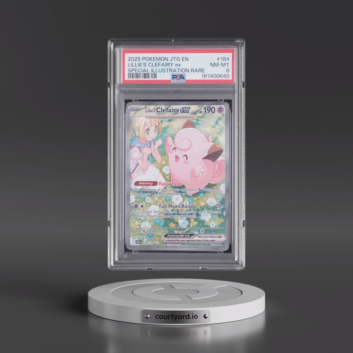 2025 Pokémon Jtg EN-Journey Together Lillie's Clefairy EX - Holo Special Illustration Rare #184 PSA 8