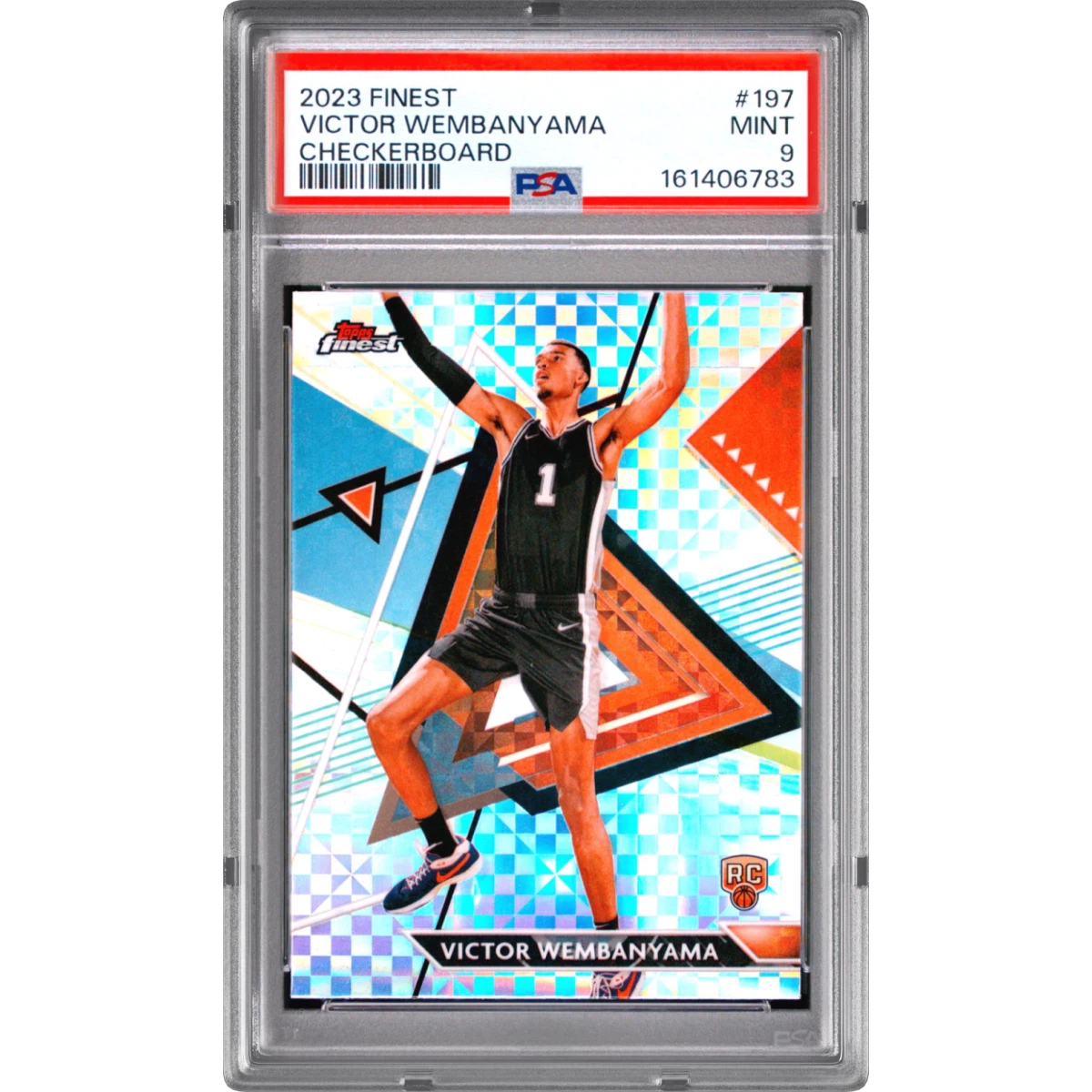 2023 Topps Finest #197 Victor Wembanyama - Checkerboard (PSA 9 MINT)
