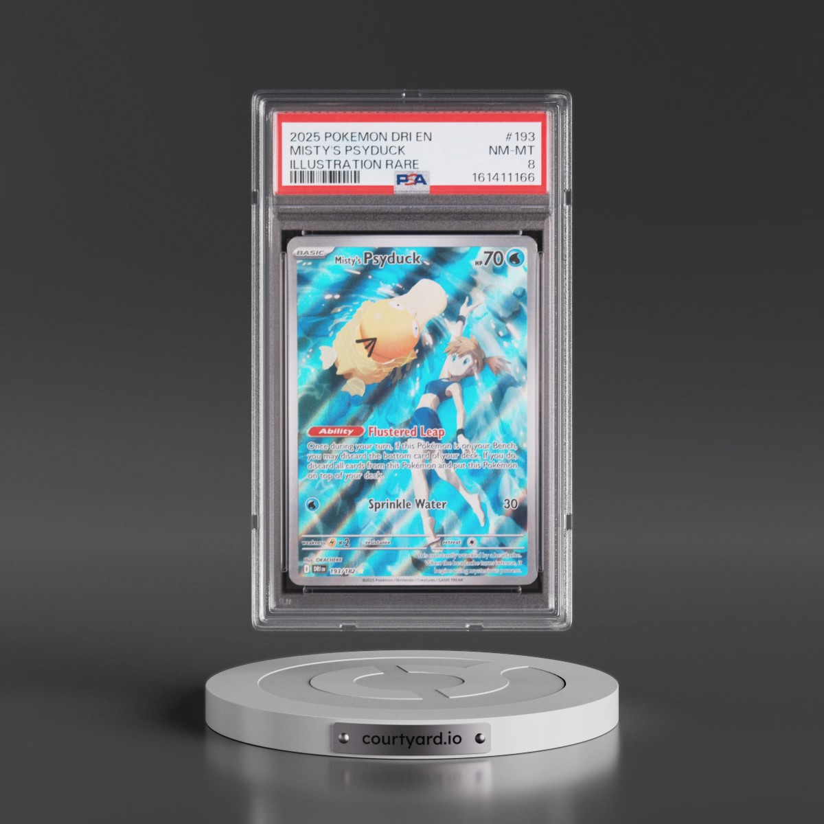 2025 Pokémon Dri EN-Destined Rivals #193 Misty's Psyduck - Illustration Rare (PSA 8 NM-MT)