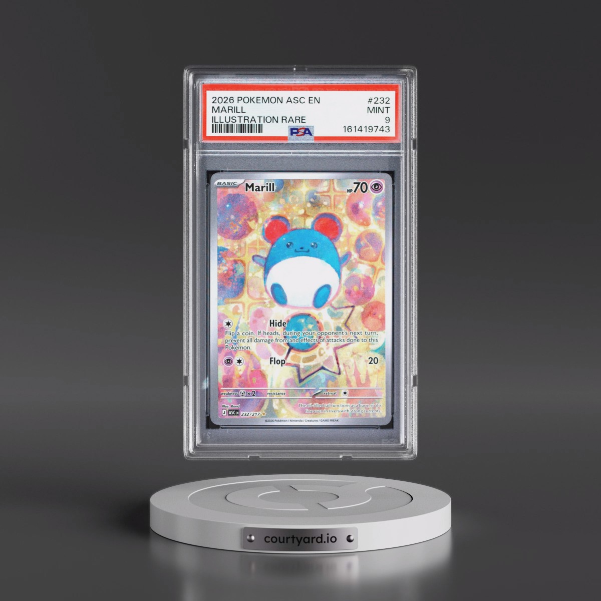 2026 Pokémon Asc EN-Ascended Heroes #232 Marill - Illustration Rare (PSA 9 MINT)