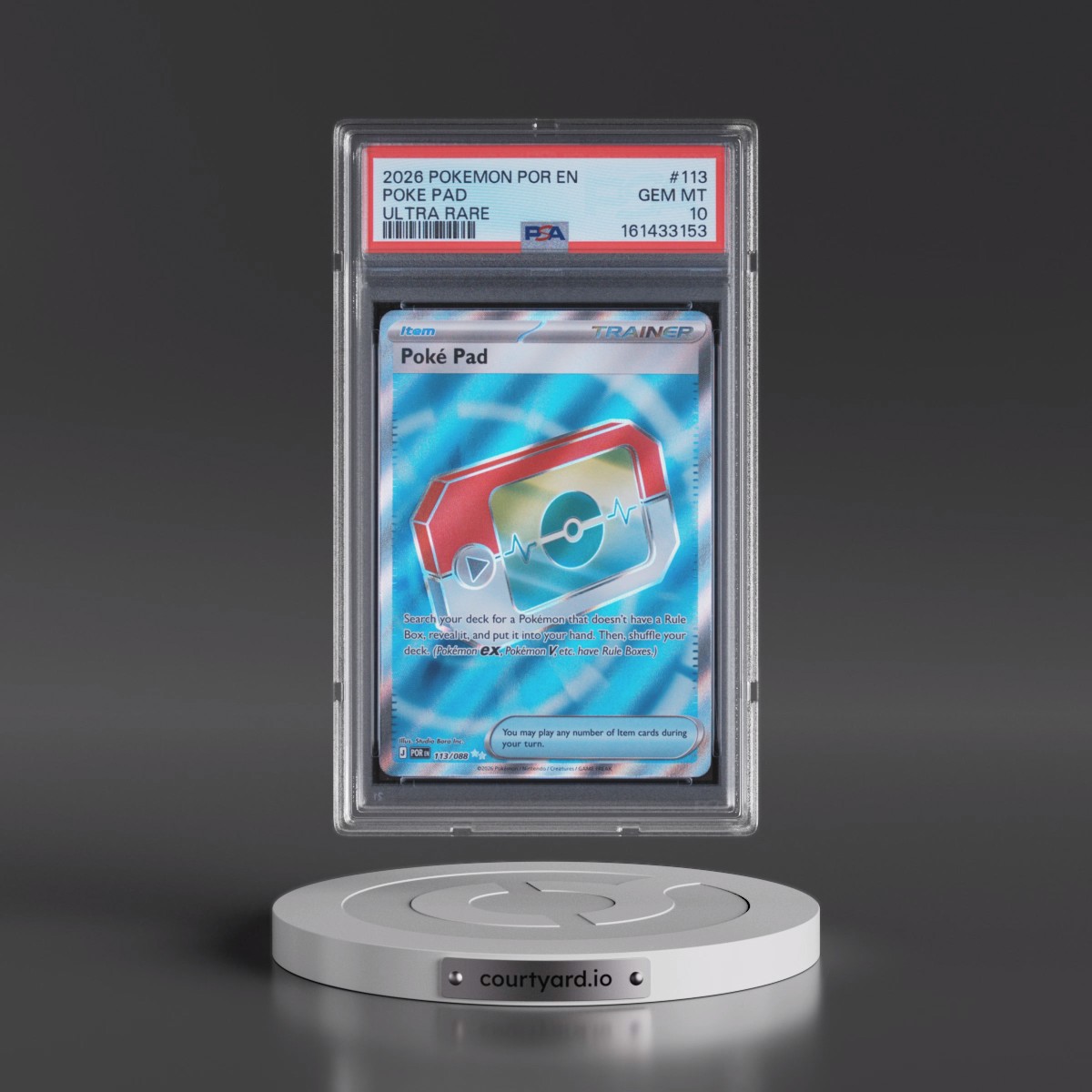2026 Pokémon Por EN-Perfect Order Poke Pad - Ultra Rare #113 PSA 10
