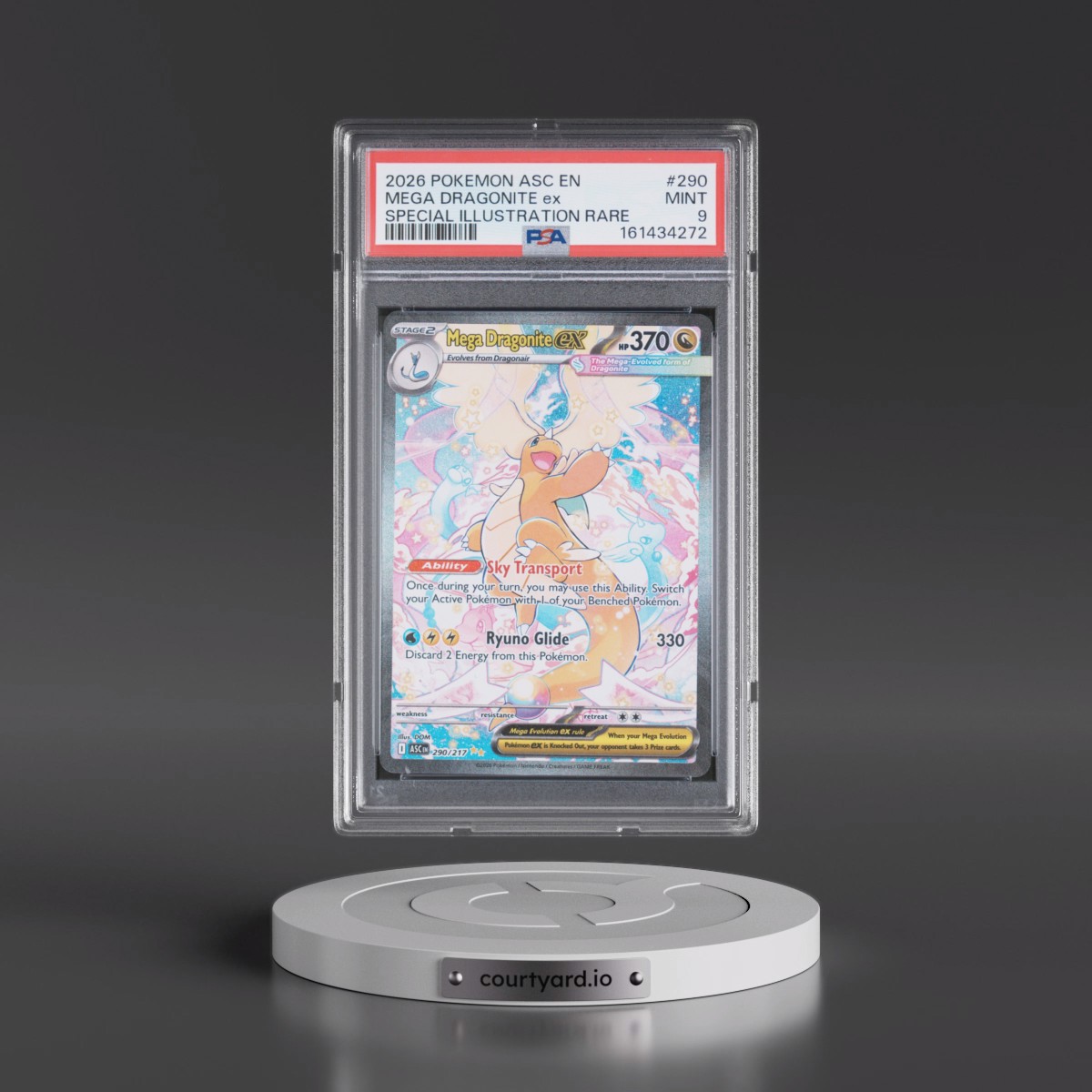 2026 Pokémon Asc EN-Ascended Heroes #290 Mega Dragonite EX - Holo Special Illustration Rare (PSA 9 MINT)