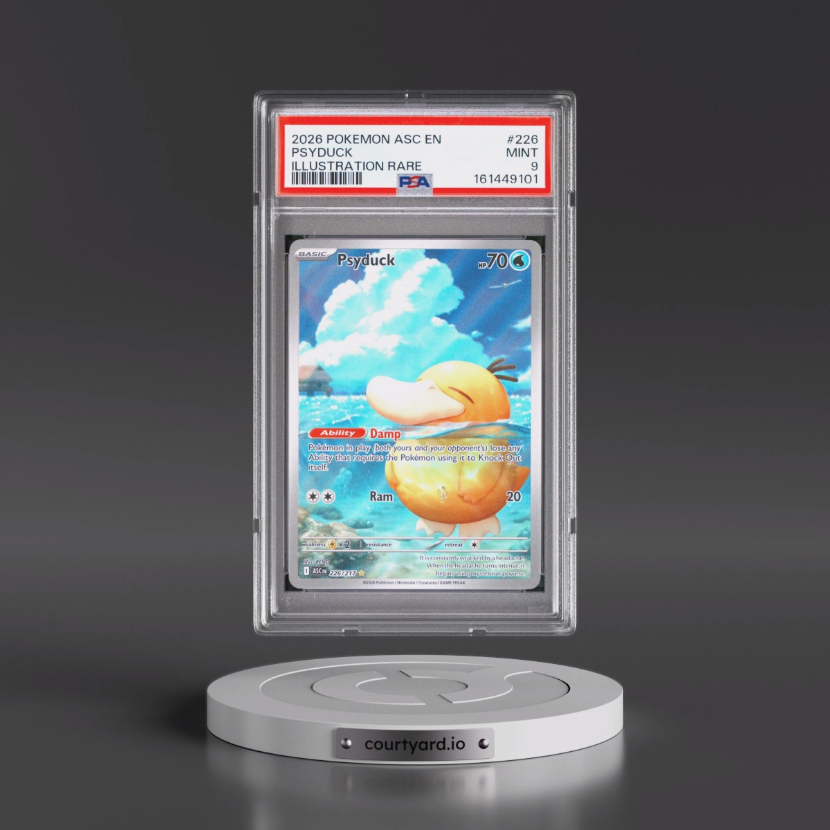 2026 Pokémon Asc EN-Ascended Heroes #226 Psyduck - Illustration Rare (PSA 9 MINT)