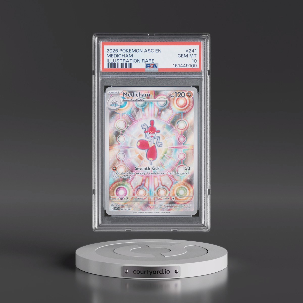 2026 Pokémon Asc EN-Ascended Heroes #241 Medicham - Illustration Rare (PSA 10 GEM MINT)