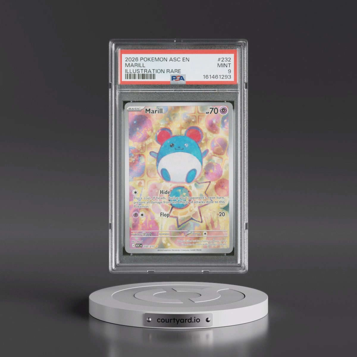 2026 Pokémon Asc EN-Ascended Heroes #232 Marill - Illustration Rare (PSA 9 MINT)