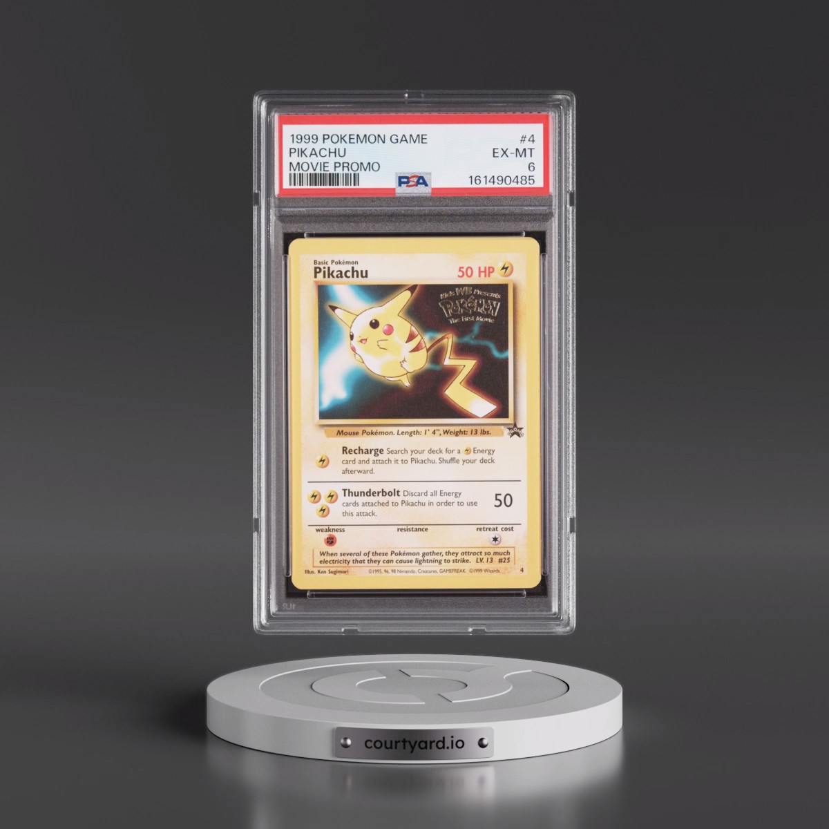 1999 Pokémon Game Movie #4 Pikachu - Movie Promo (PSA 6 EX-MT)