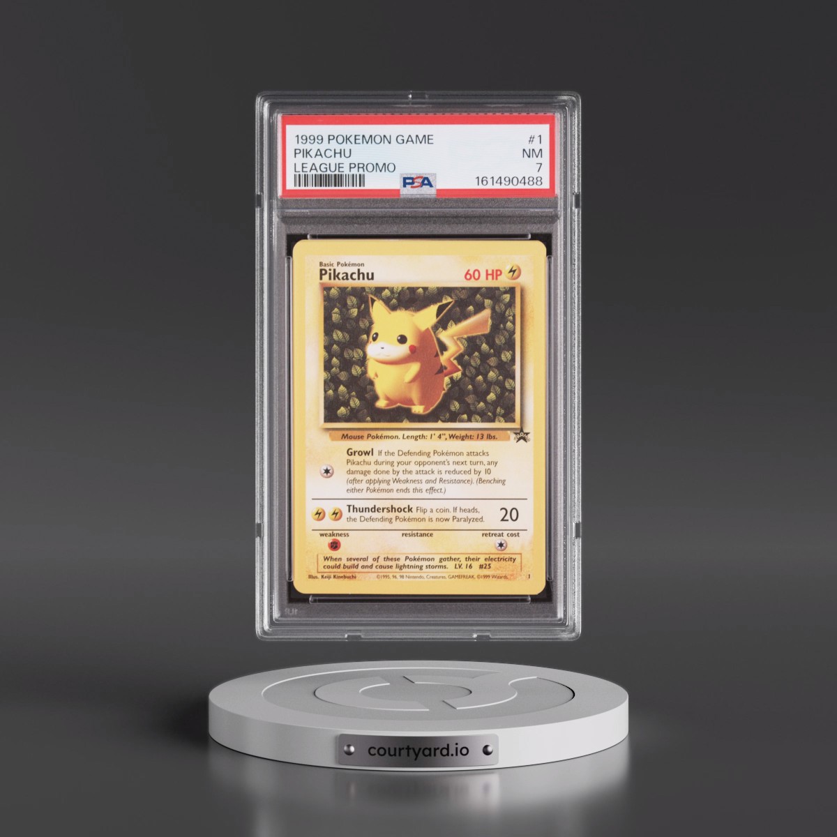 1999 Pokémon League Promo #1 Pikachu (PSA 7 NM)