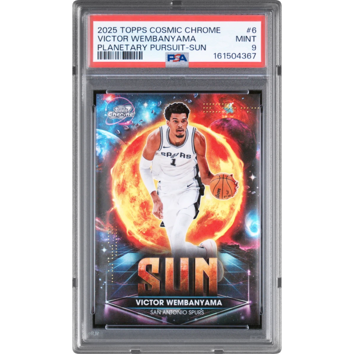 2025 Topps Cosmic Chrome Planetary Pursuit #6 Victor Wembanyama - Sun (PSA 9 MINT)
