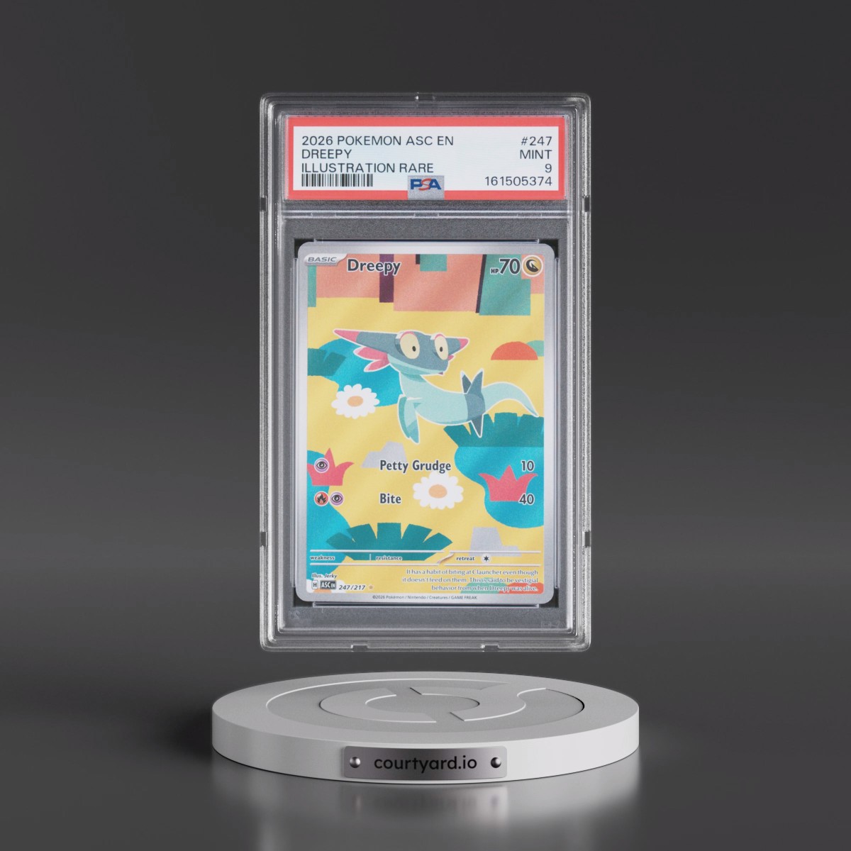 2026 Pokémon Asc EN-Ascended Heroes #247 Dreepy - Illustration Rare (PSA 9 MINT)