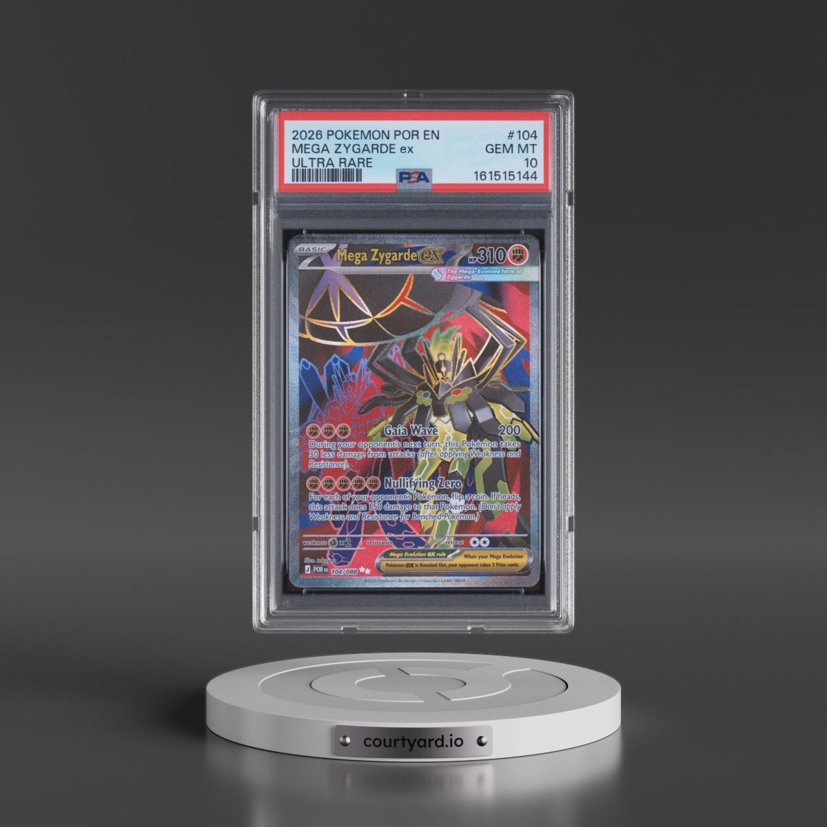 2026 Pokémon Por EN-Perfect Order #104 Mega Zygarde EX - Holo Ultra Rare (PSA 10 GEM MINT)