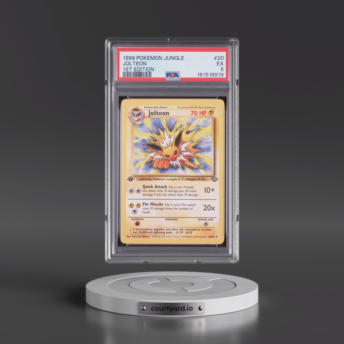 1999 Pokémon Jungle #20 Jolteon - 1st Edition (PSA 5 EX)