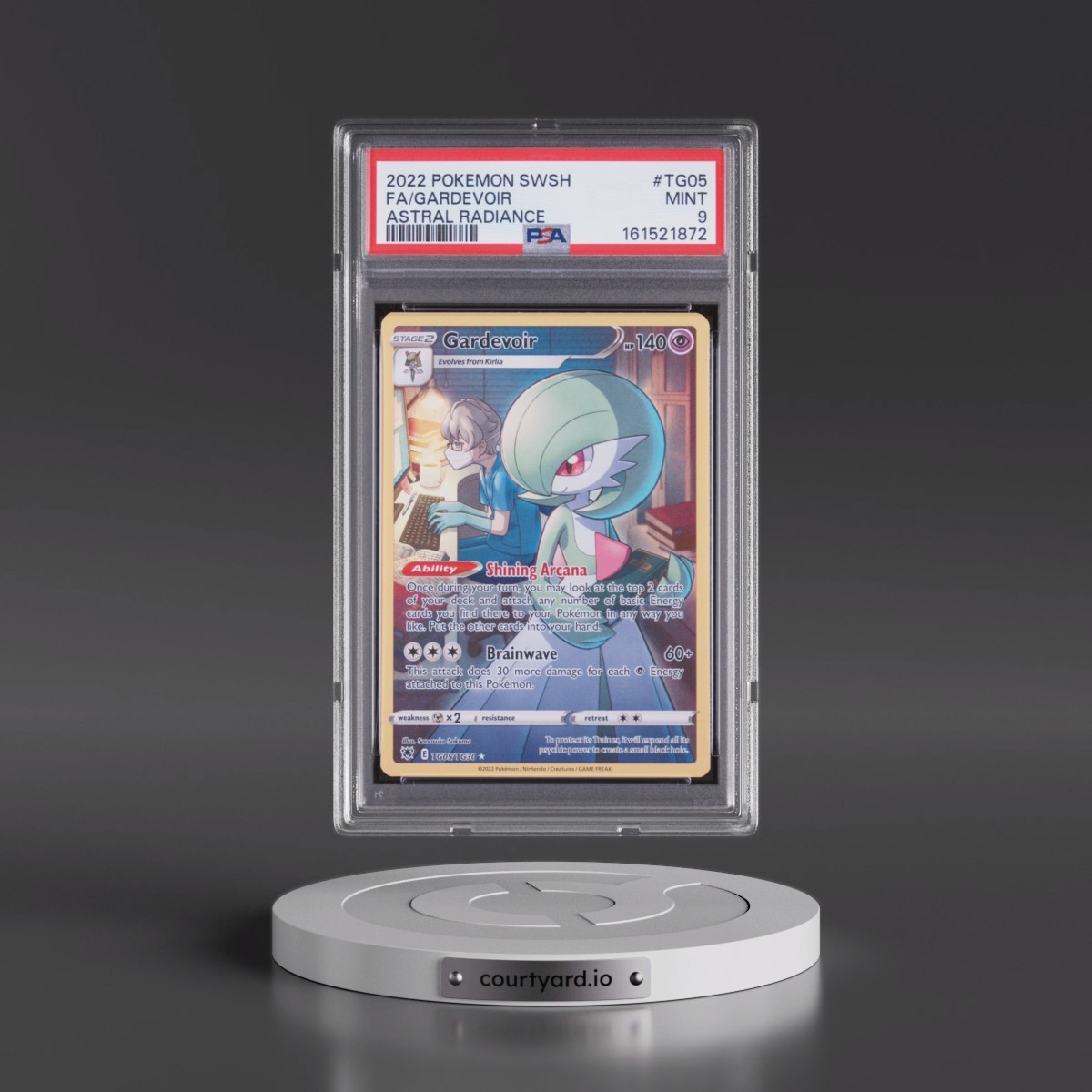 2022 Pokémon Sword & Shield Astral Radiance #TG05 Gardevoir - Full Art (PSA 9 MINT)