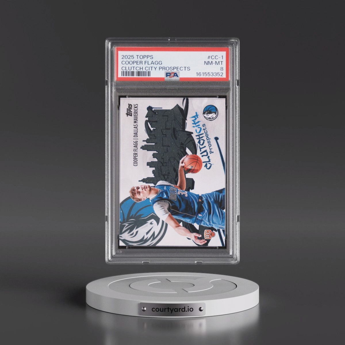 2025 Topps Clutch City Prospects #CC-1 Cooper Flagg (PSA 8 NM-MT)