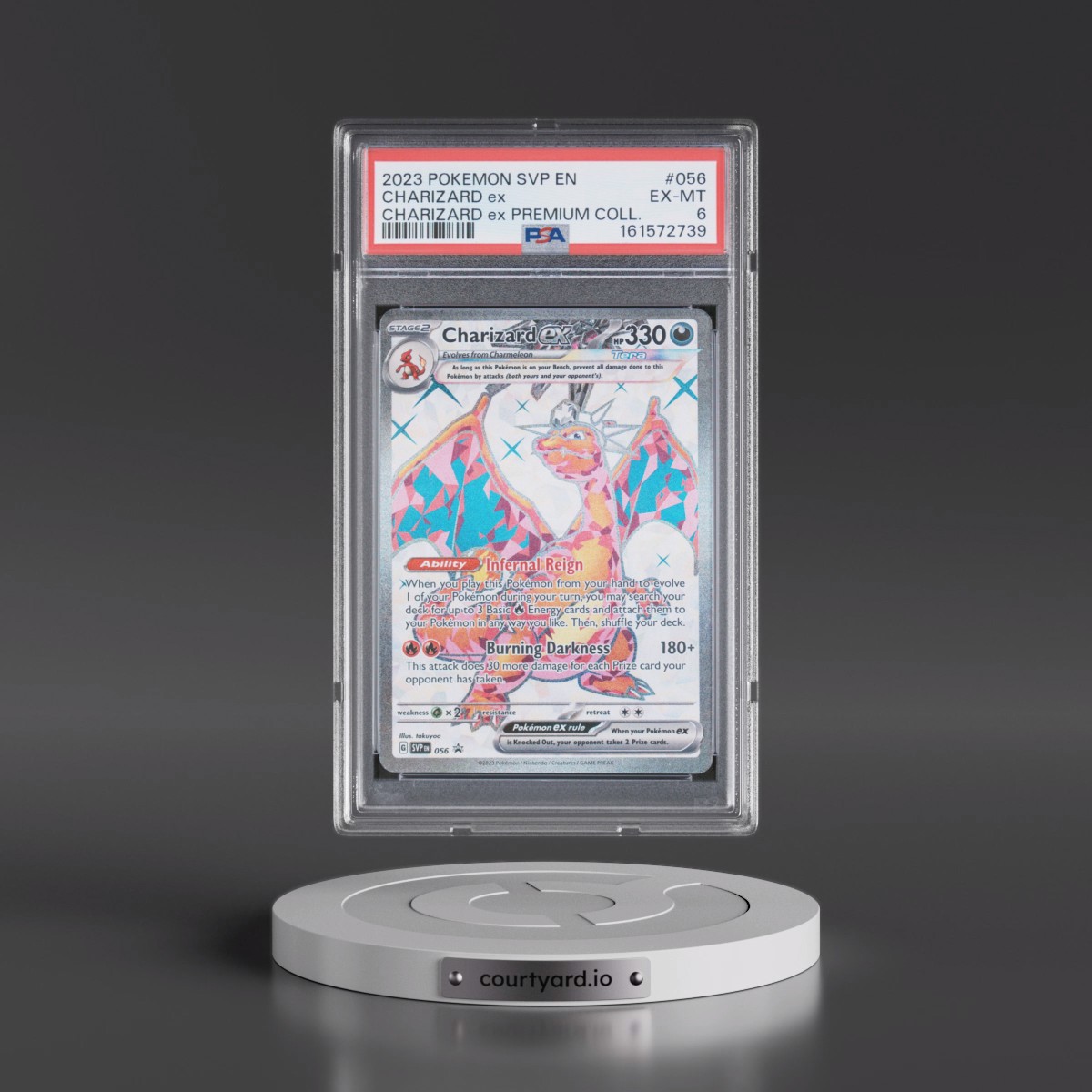 2023 Pokémon Svp EN-SV Black Star Promo #056 Charizard EX - Holo Charizard EX Premium Collection (PSA 6 EX-MT)