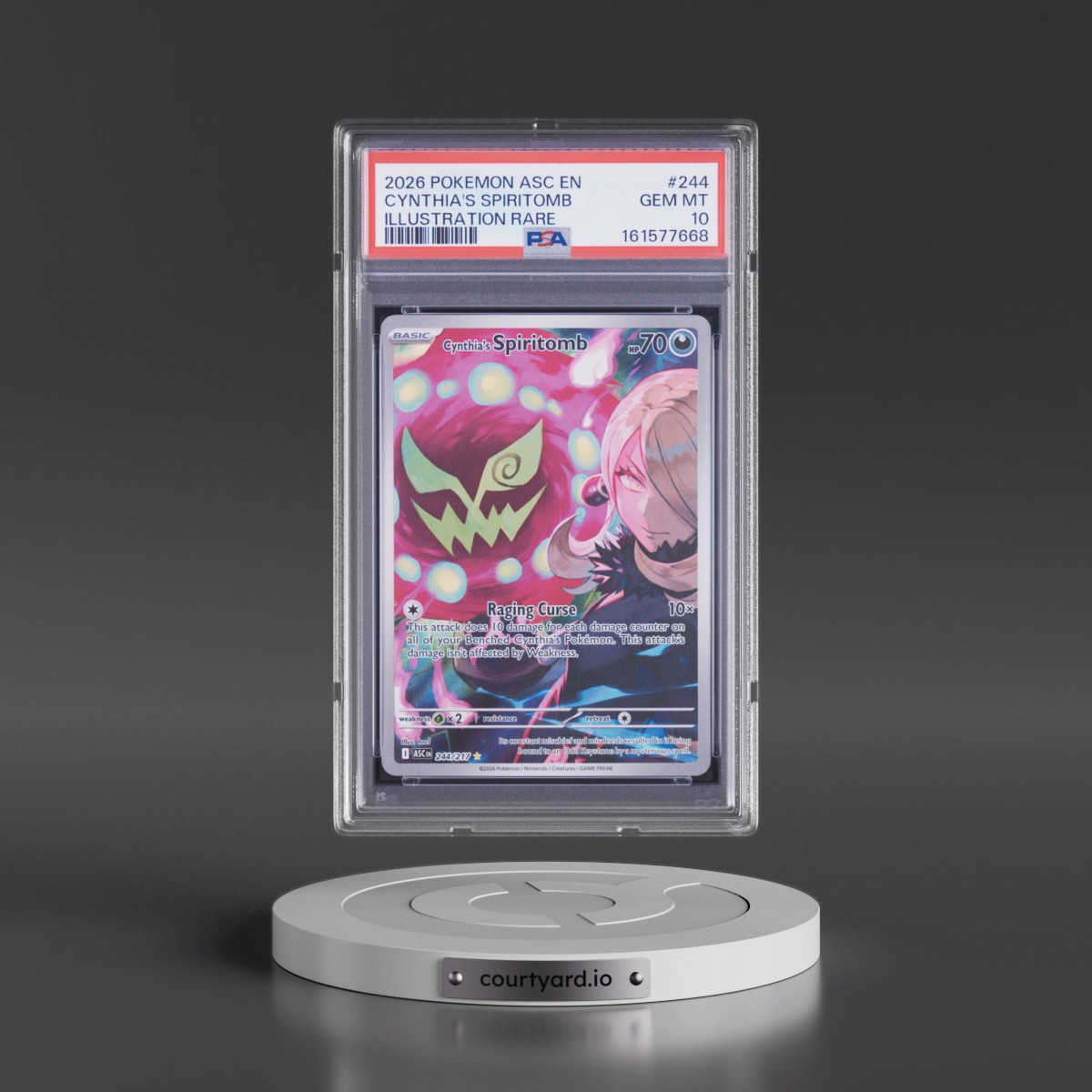 2026 Pokémon Asc EN-Ascended Heroes #244 Cynthia's Spiritomb - Illustration Rare (PSA 10 GEM MINT)