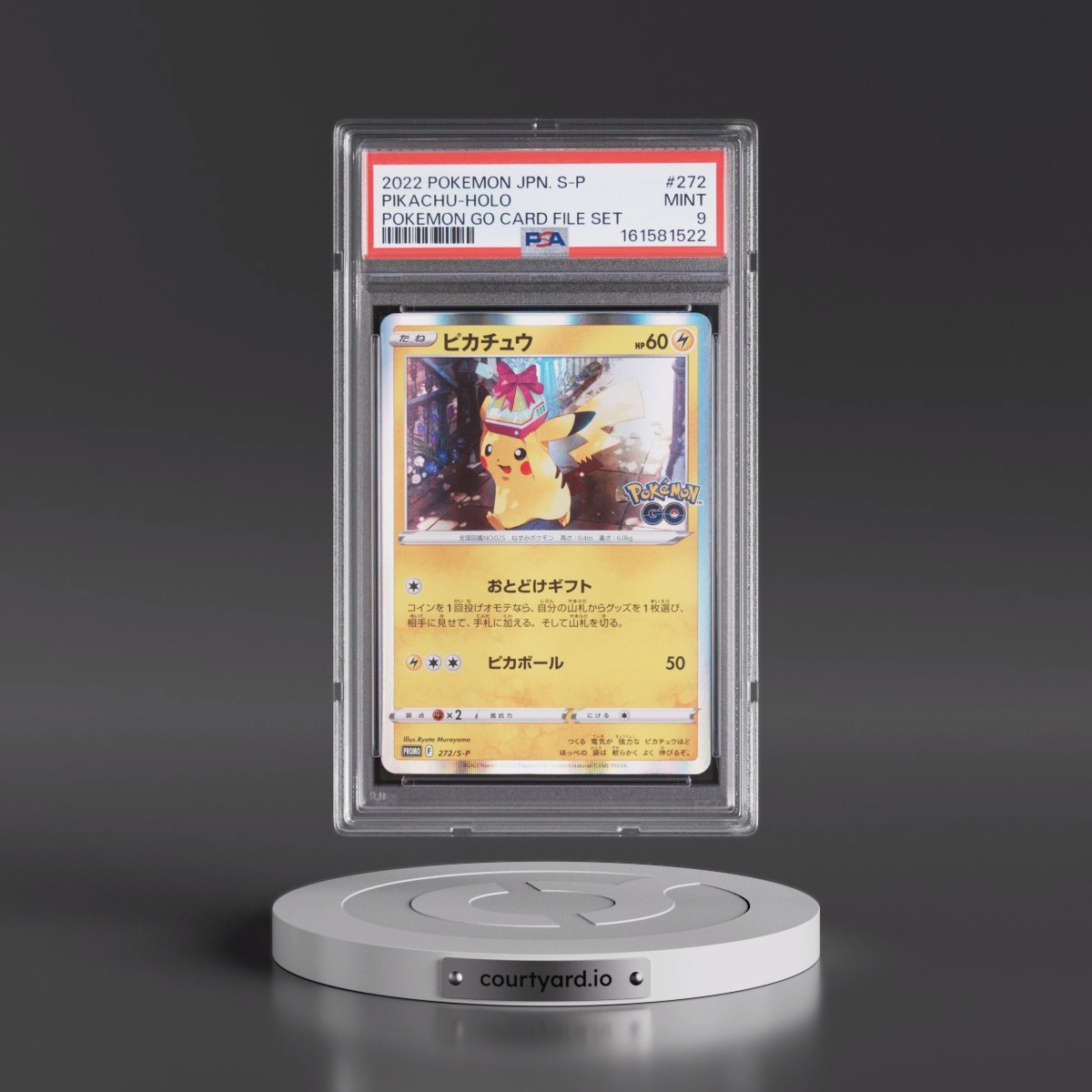 2022 Pokémon S Promo #272 Pikachu - Holo Pokemon Go Card File Set (PSA 9 MINT)