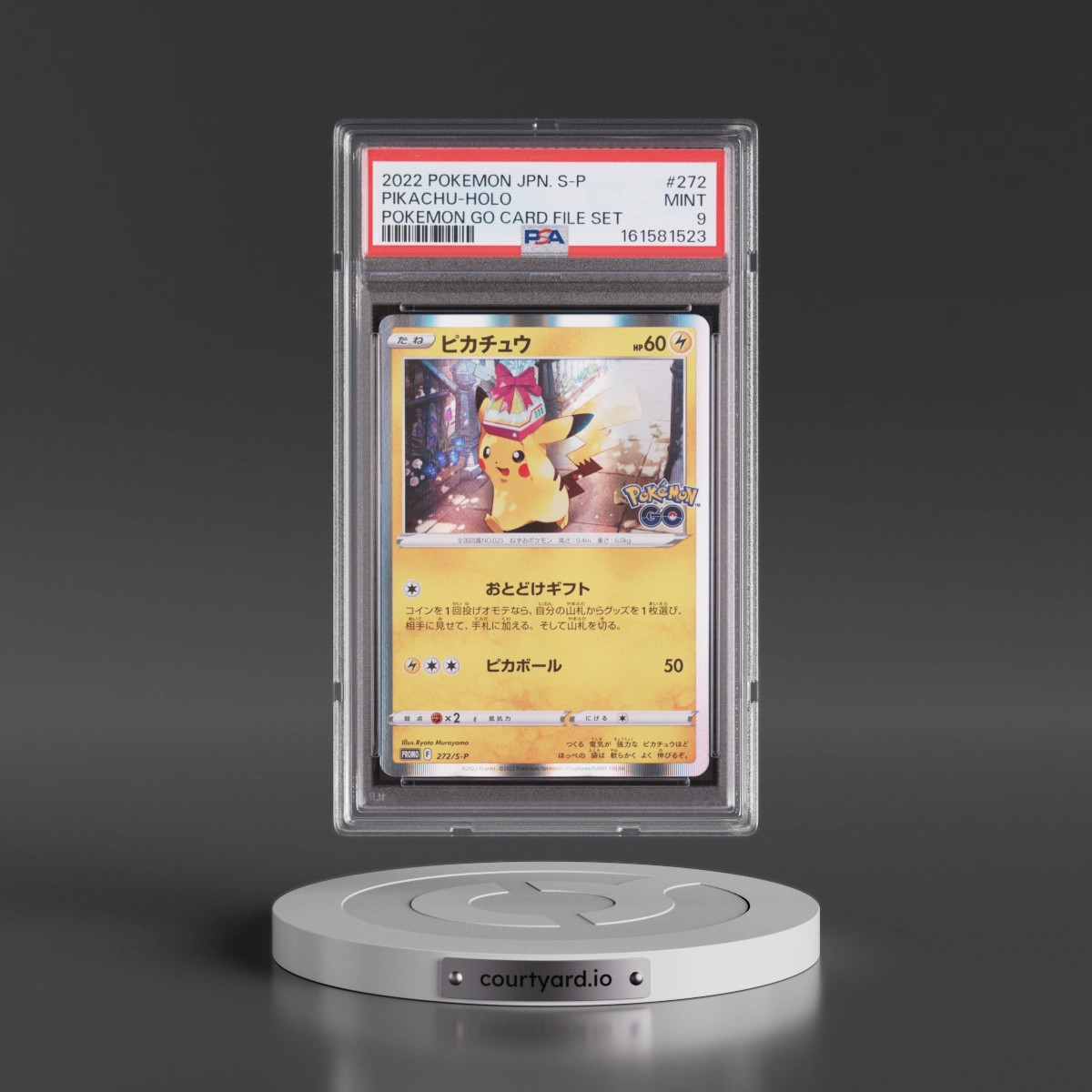 2022 Pokémon S Promo #272 Pikachu - Holo Pokemon Go Card File Set (PSA 9 MINT)