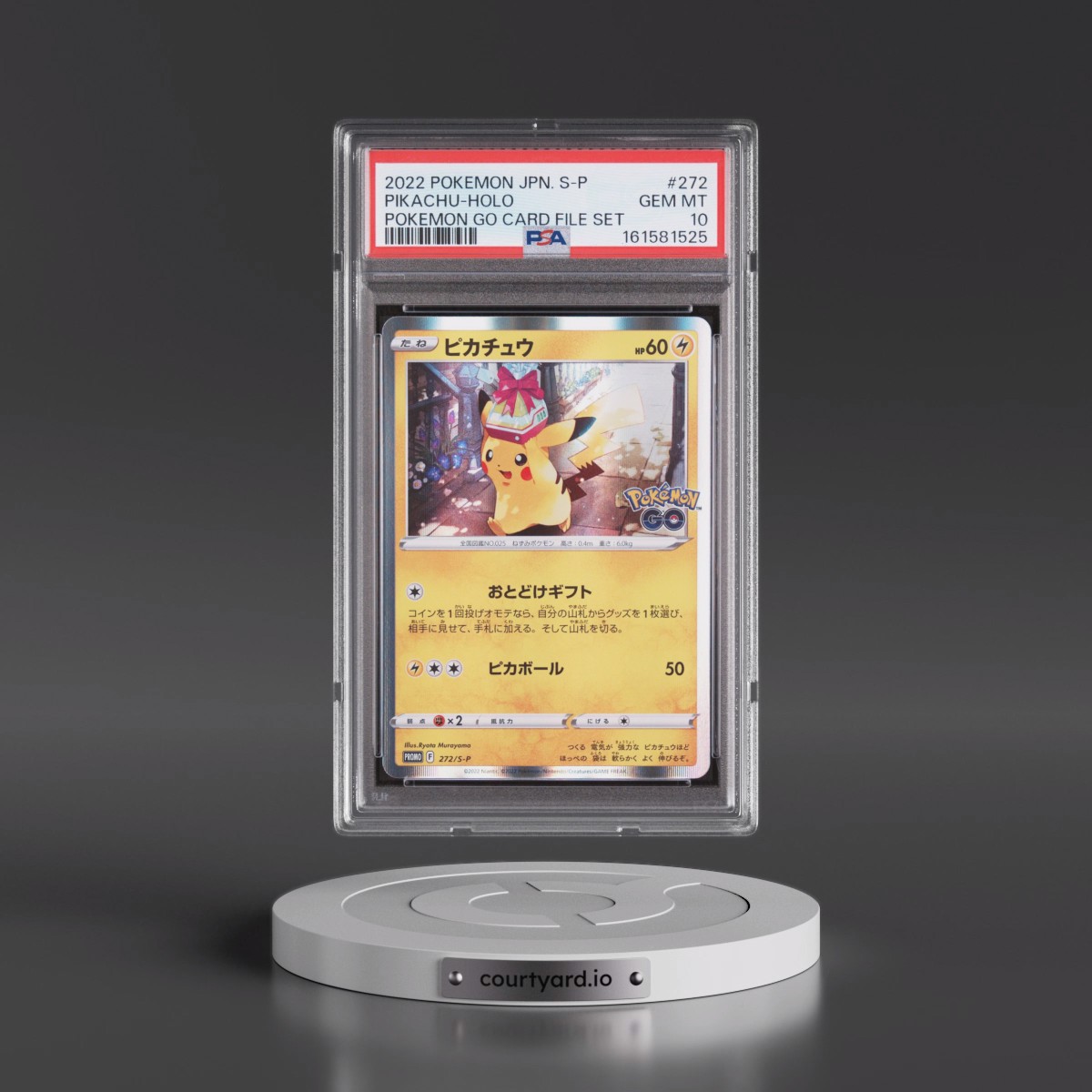 2022 Pokémon S Promo #272 Pikachu - Holo Pokemon Go Card File Set (PSA 10 GEM MINT)