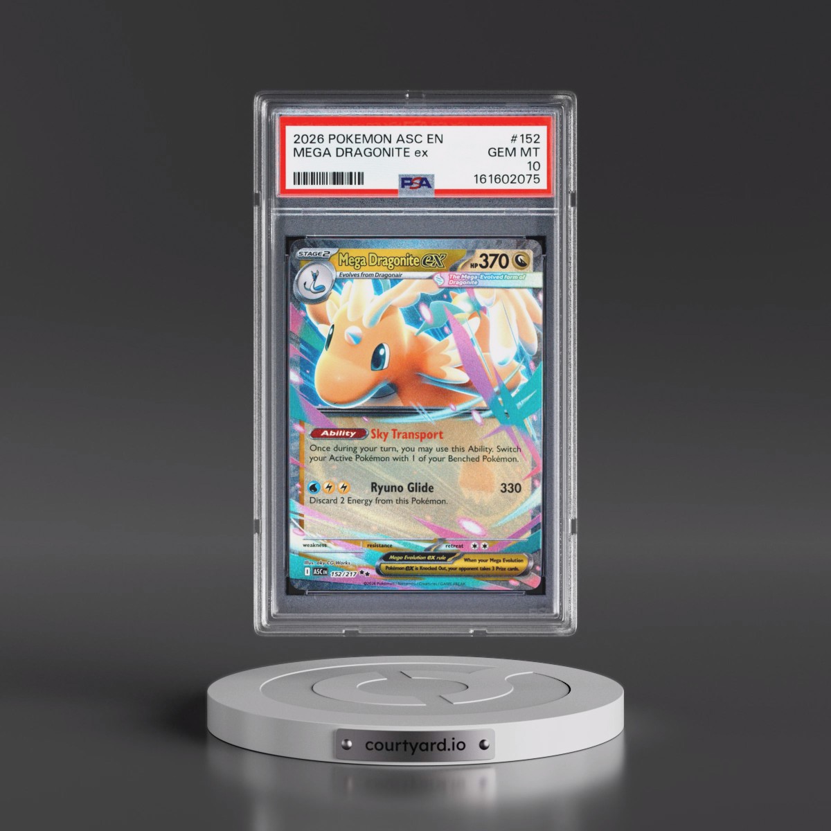 2026 Pokémon Asc EN-Ascended Heroes #152 Mega Dragonite EX - Holo (PSA 10 GEM MINT)