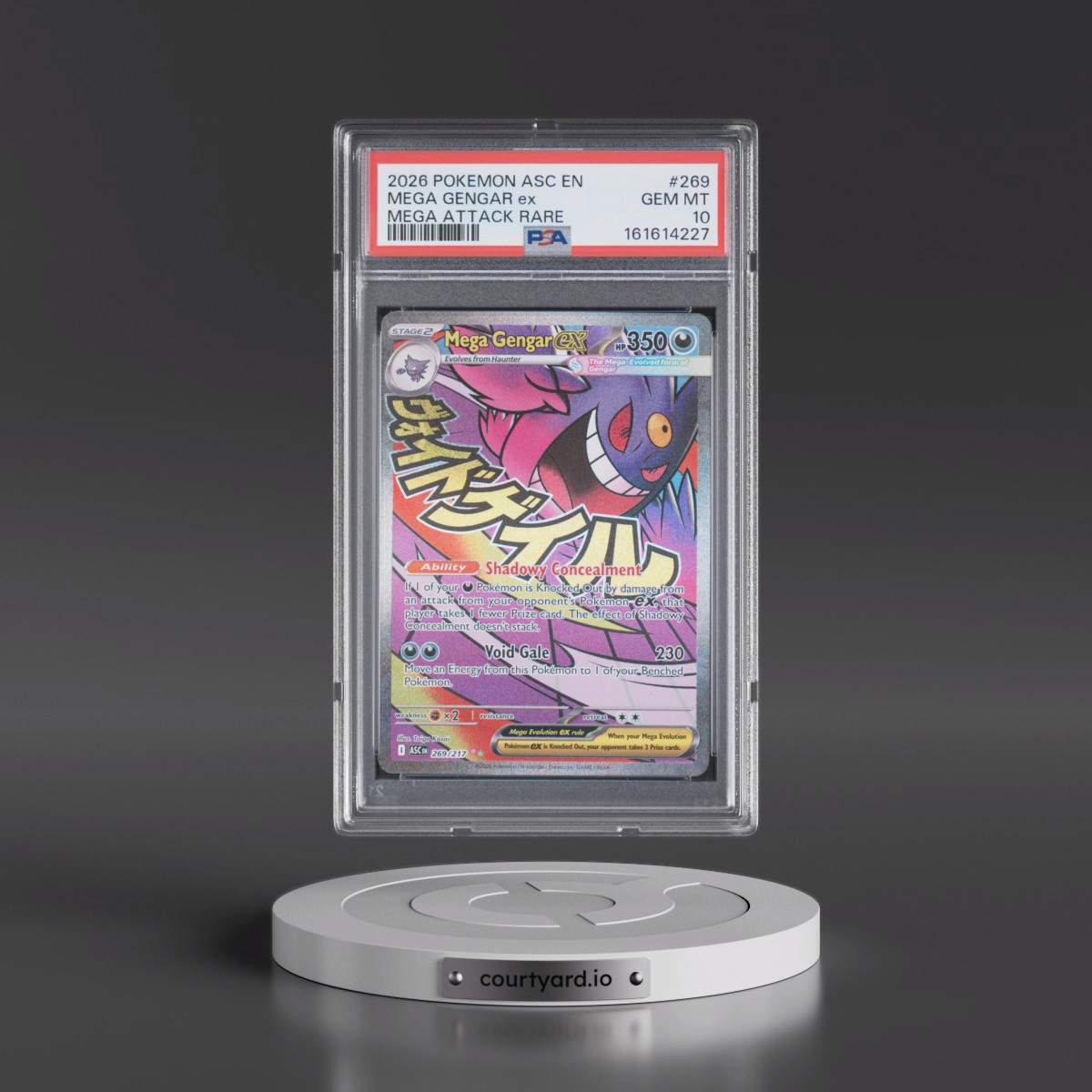 2026 Pokémon Asc EN-Ascended Heroes #269 Mega Gengar EX - Holo Mega Attack Rare (PSA 10 GEM MINT)