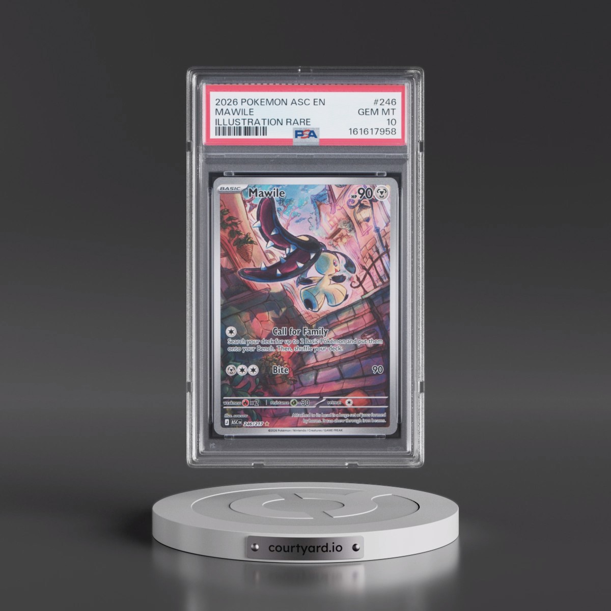 2026 Pokémon Asc EN-Ascended Heroes #246 Mawile - Illustration Rare (PSA 10 GEM MINT)