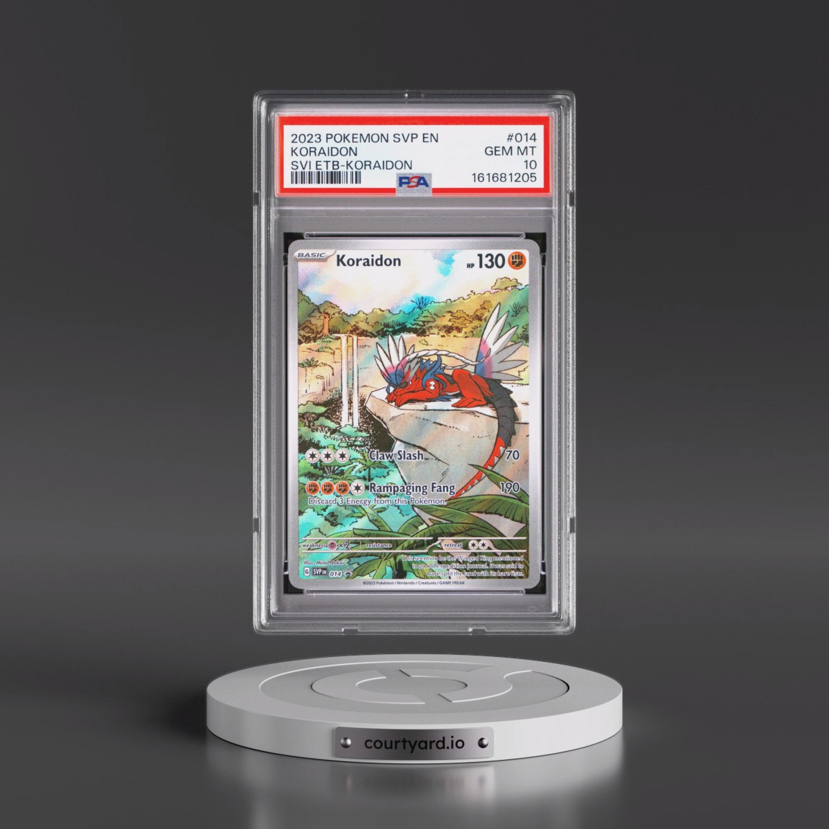 2023 Pokémon Svp EN-SV Black Star Promo #014 Koraidon - Scarlet & Violet Elite Trainer Box-Koraidon (PSA 10 GEM MINT)