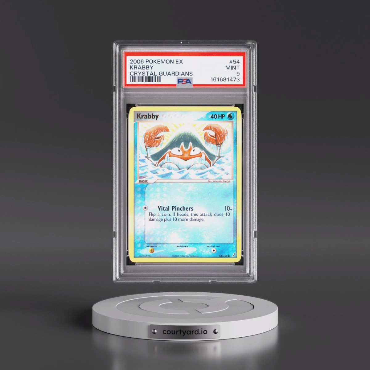 2006 Pokémon EX Crystal Guardians #54 Krabby (PSA 9 MINT)