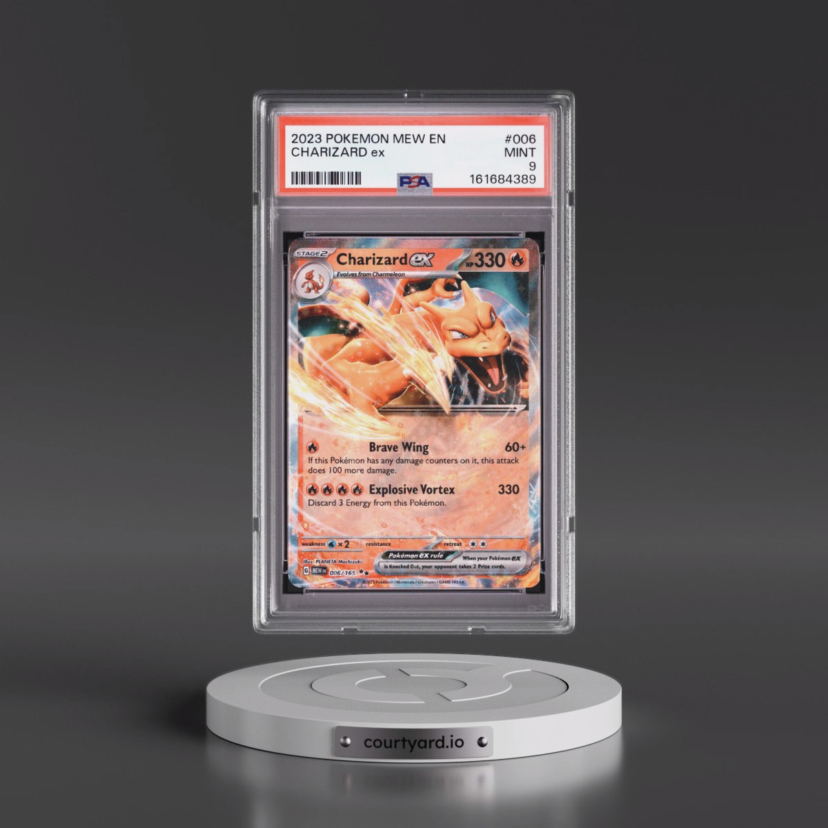 2023 Pokémon Mew EN-151 #006 Charizard EX - Holo (PSA 9 MINT)