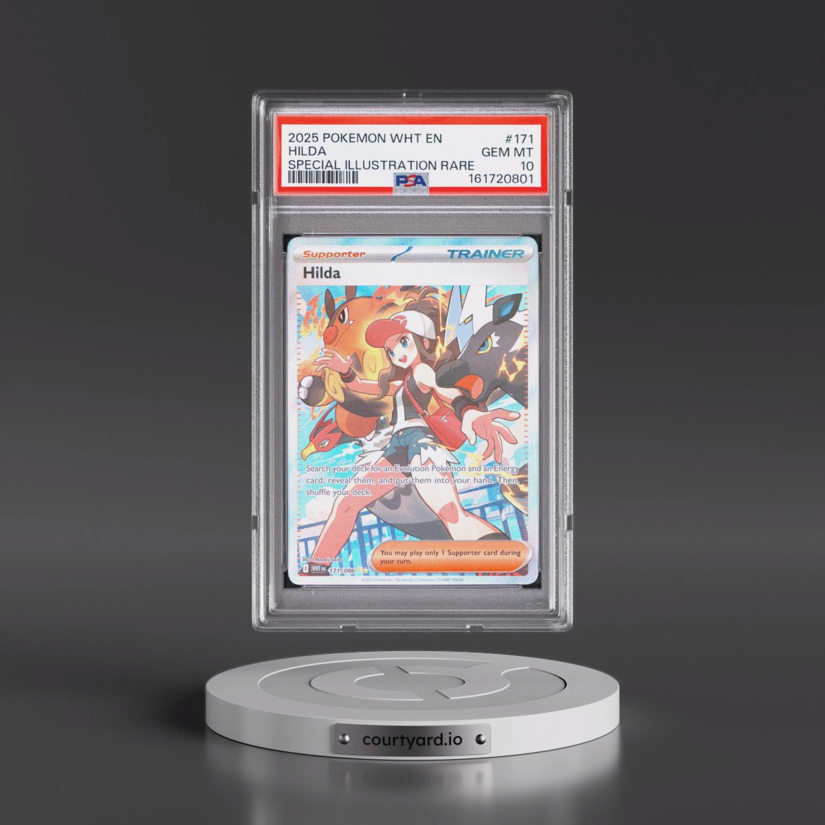 2025 Pokémon Wht EN-White Flare #171 Hilda - Special Illustration Rare (PSA 10 GEM MINT)