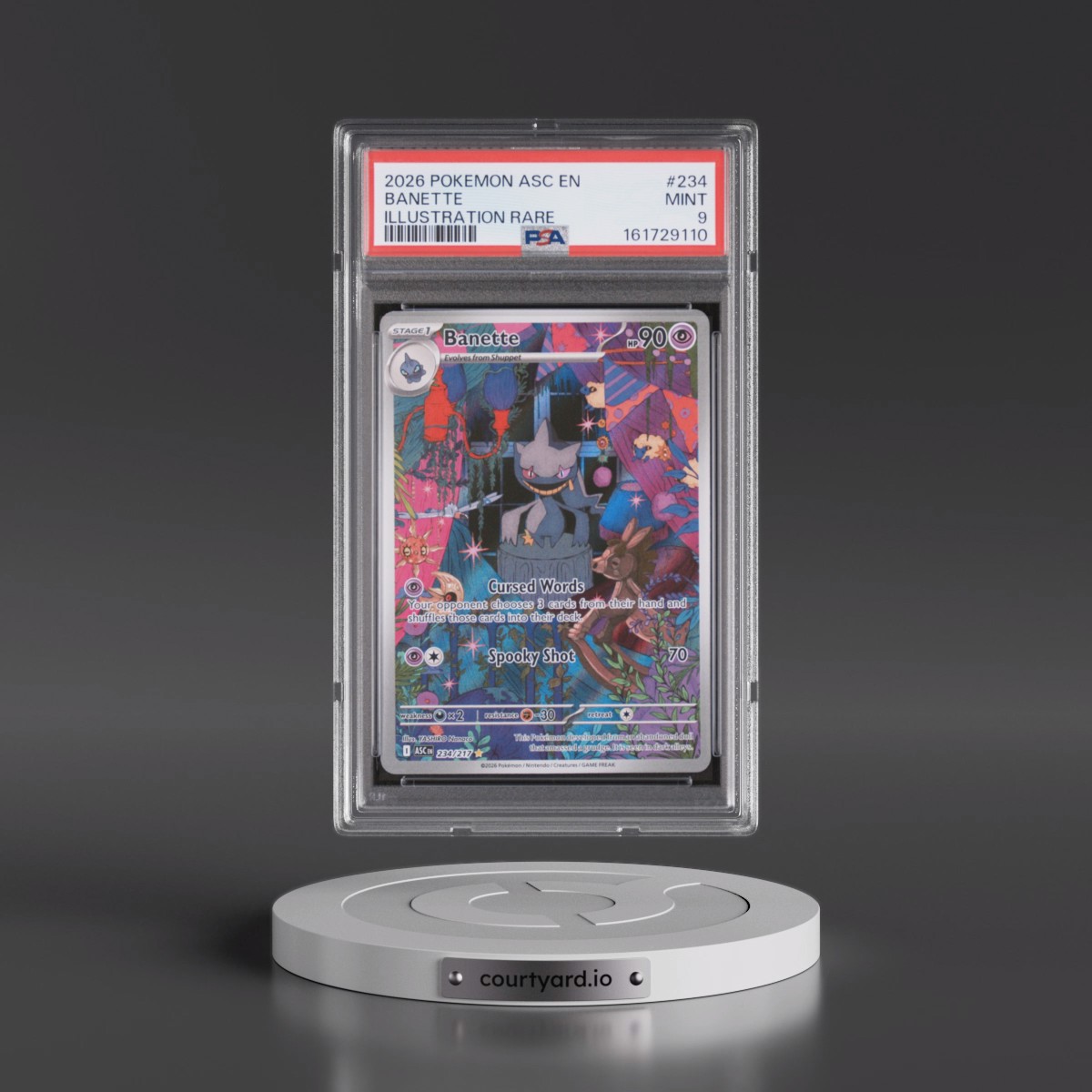 2026 Pokémon Asc EN-Ascended Heroes #234 Banette - Illustration Rare (PSA 9 MINT)