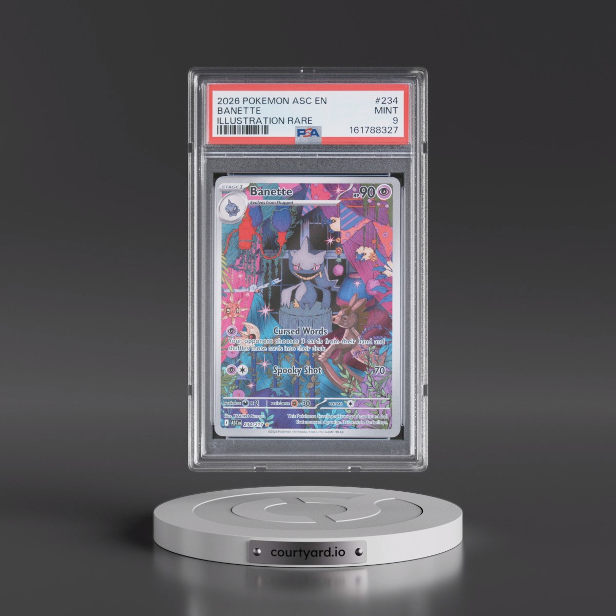 2026 Pokémon Asc EN-Ascended Heroes #234 Banette - Illustration Rare (PSA 9 MINT)