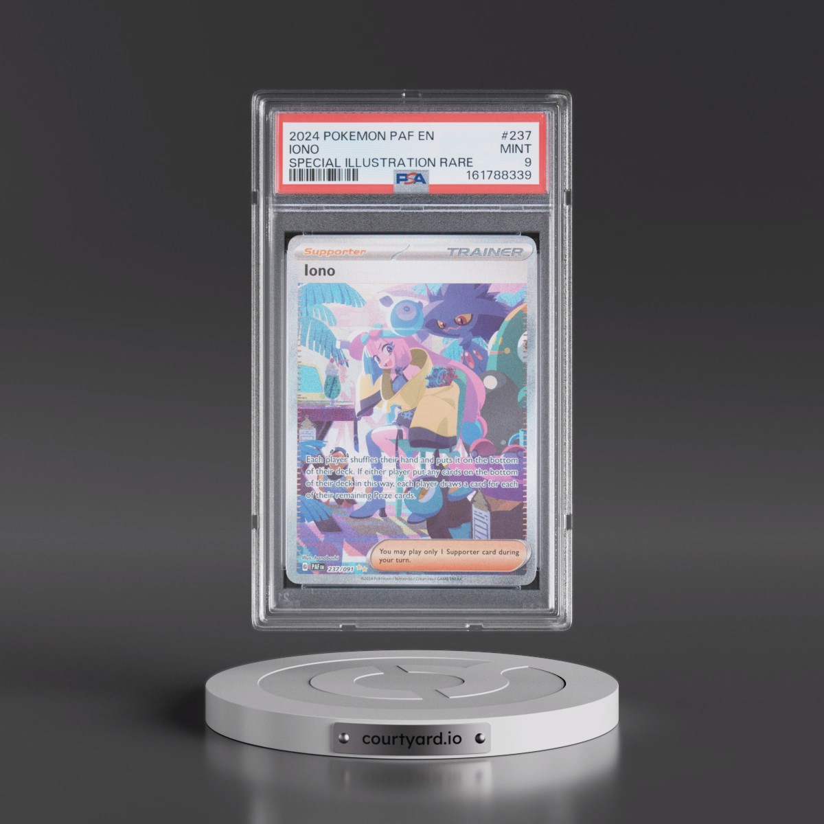 2024 Pokémon Paf EN-Paldean Fates #237 Iono - Special Illustration Rare (PSA 9 MINT)
