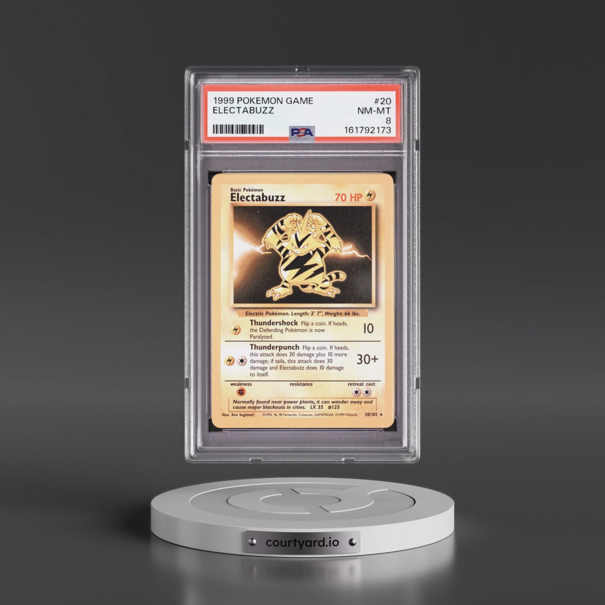 1999 Pokémon Game #20 Electabuzz (PSA 8 NM-MT)