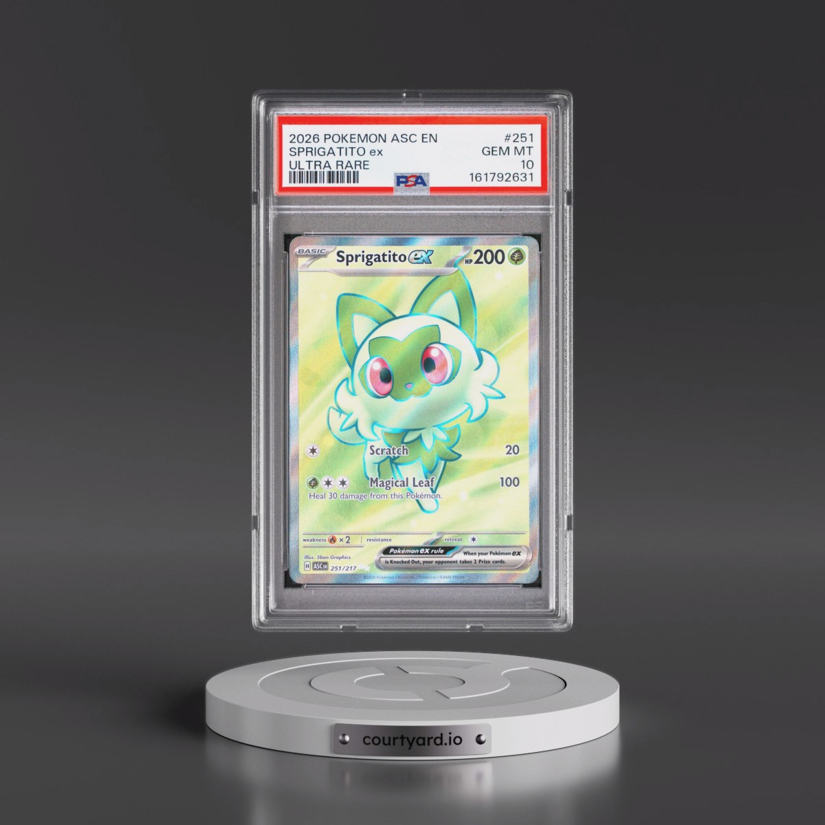 2026 Pokémon Asc EN-Ascended Heroes #251 Sprigatito EX - Holo Ultra Rare (PSA 10 GEM MINT)
