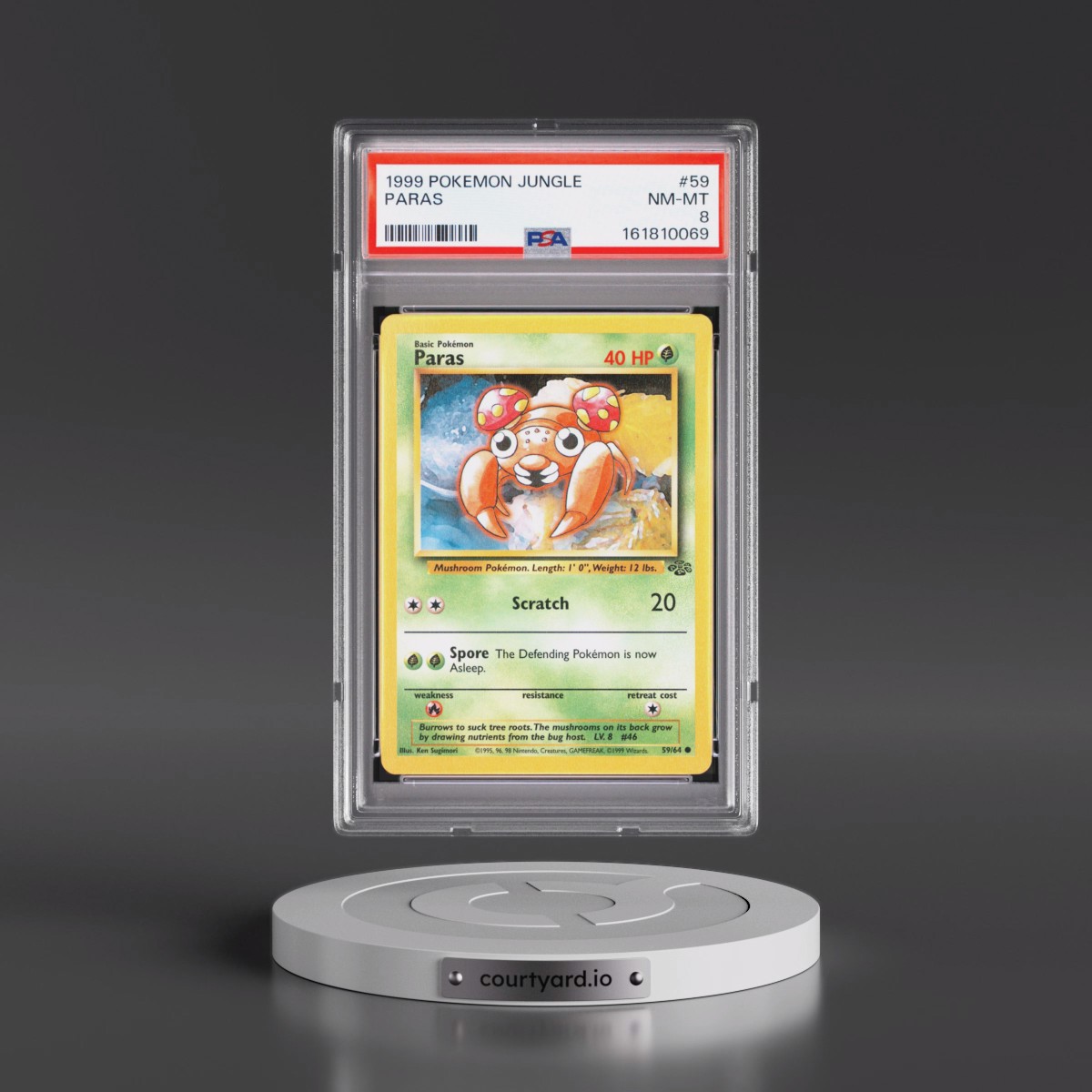 1999 Pokémon Jungle #59 Paras (PSA 8 NM-MT)