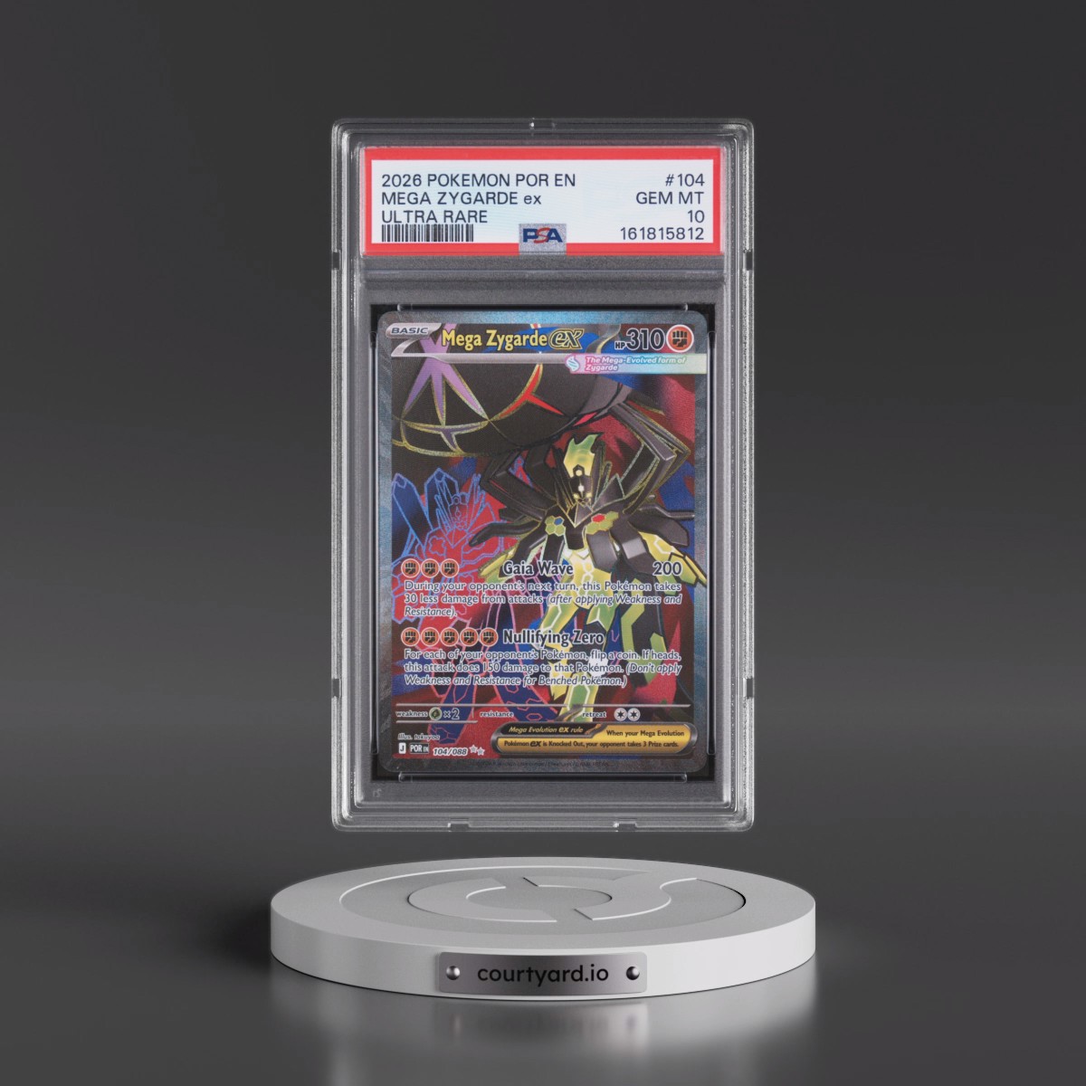 2026 Pokémon Por EN-Perfect Order Mega Zygarde EX - Holo Ultra Rare #104 PSA 10