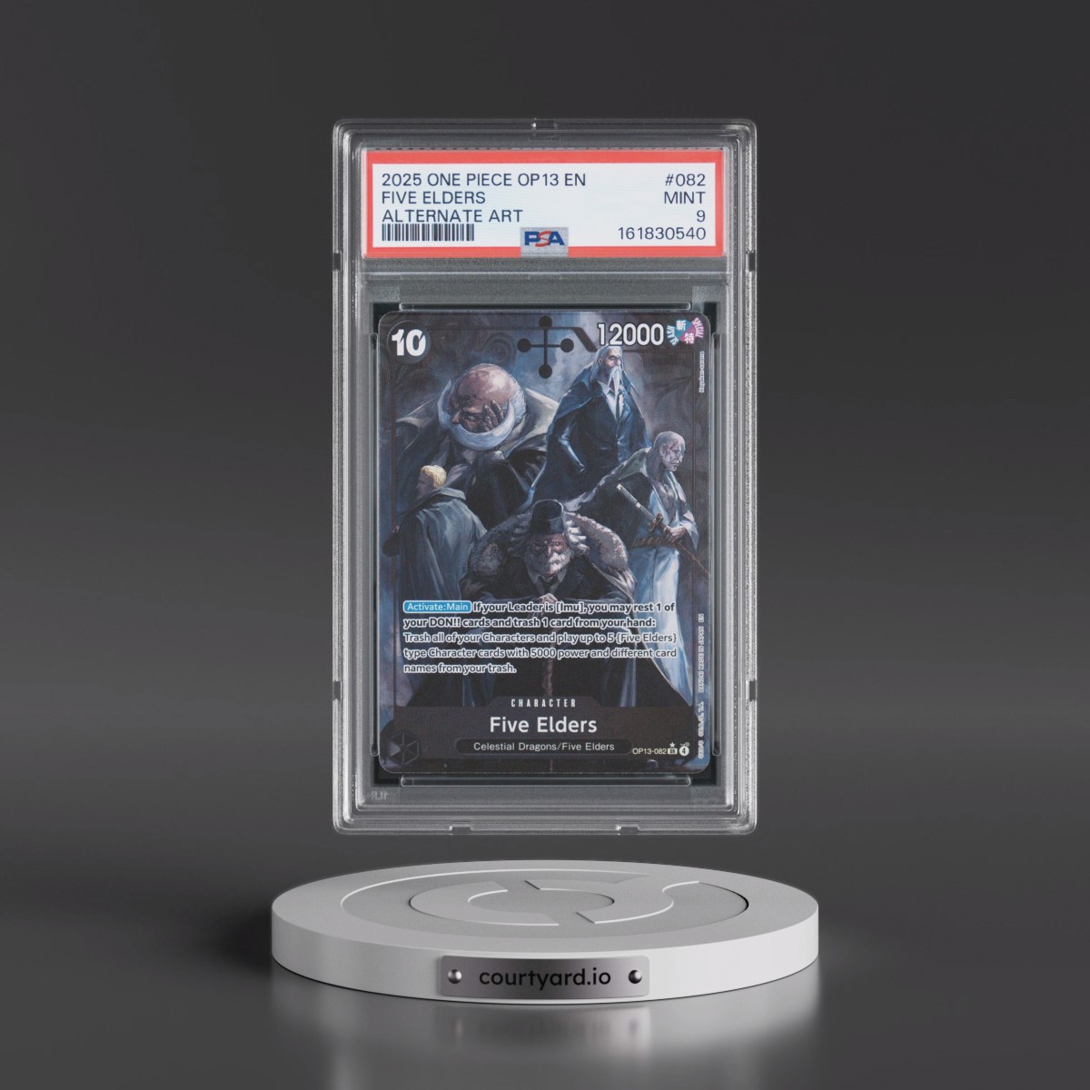 2025 One Piece OP13-Carrying on His Will #082 Five Elders - Alternate Art (PSA 9 MINT)