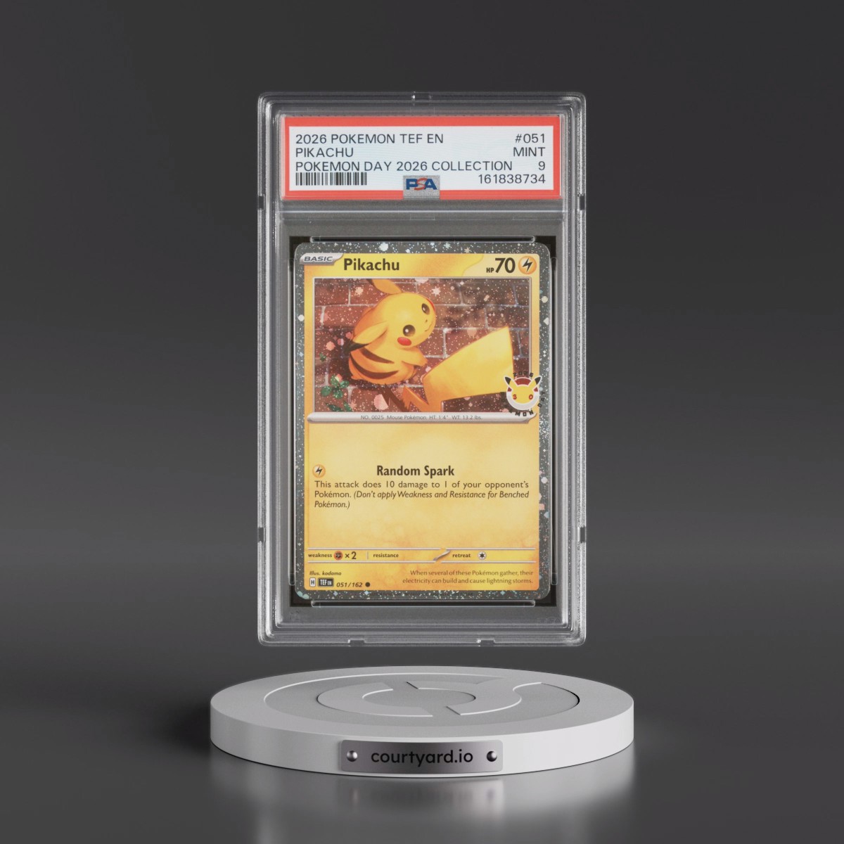 2026 Pokémon Tef EN-Temporal Forces #051 Pikachu - Pokemon Day 2026 Collection (PSA 9 MINT)