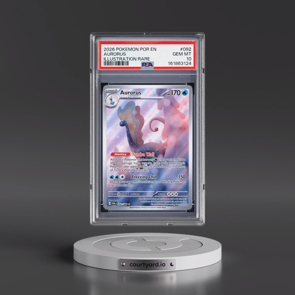2026 Pokémon Por EN-Perfect Order #092 Aurorus - Illustration Rare (PSA 10 GEM MINT)