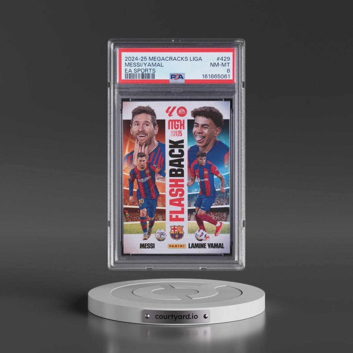 2024 Panini Megacracks Mgk Laliga EA Sports #429 Lamine Yamal/Lionel Messi (PSA 8 NM-MT)