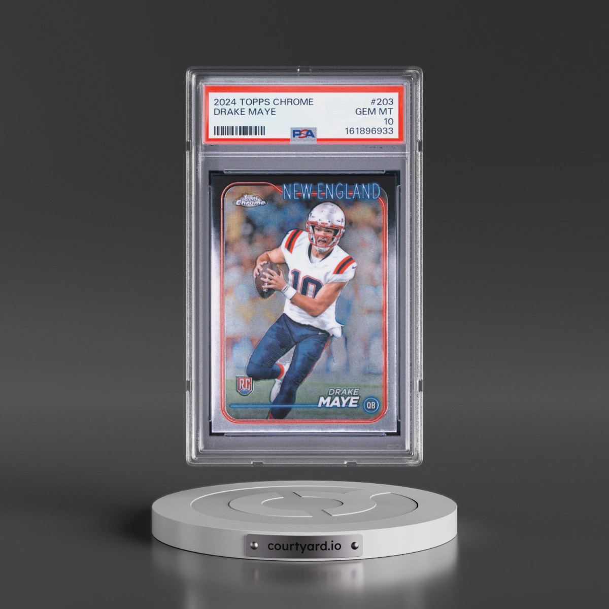 2024 Topps Chrome #203 Drake Maye (PSA 10 GEM MINT)