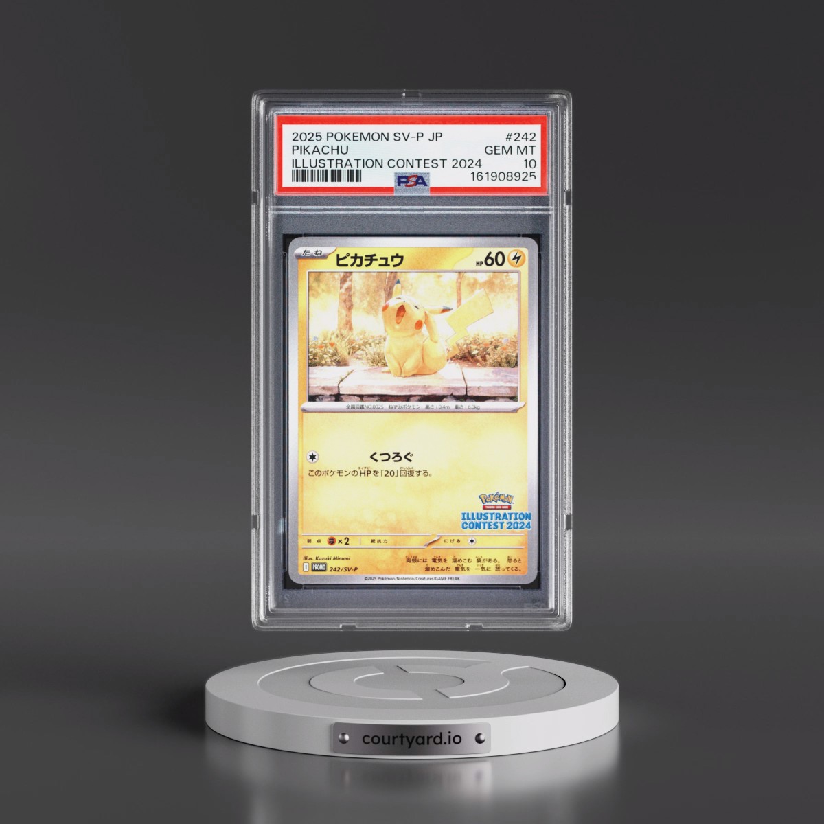 2025 Pokémon SV-P Promo #242 Pikachu - Illustration Contest 2024 (PSA 10 GEM MINT)