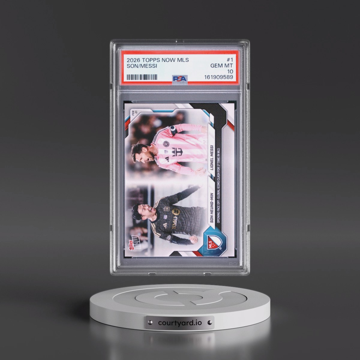 2026 Topps Now MLS #1 Lionel Messi/Son Heung-Min (PSA 10 GEM MINT)