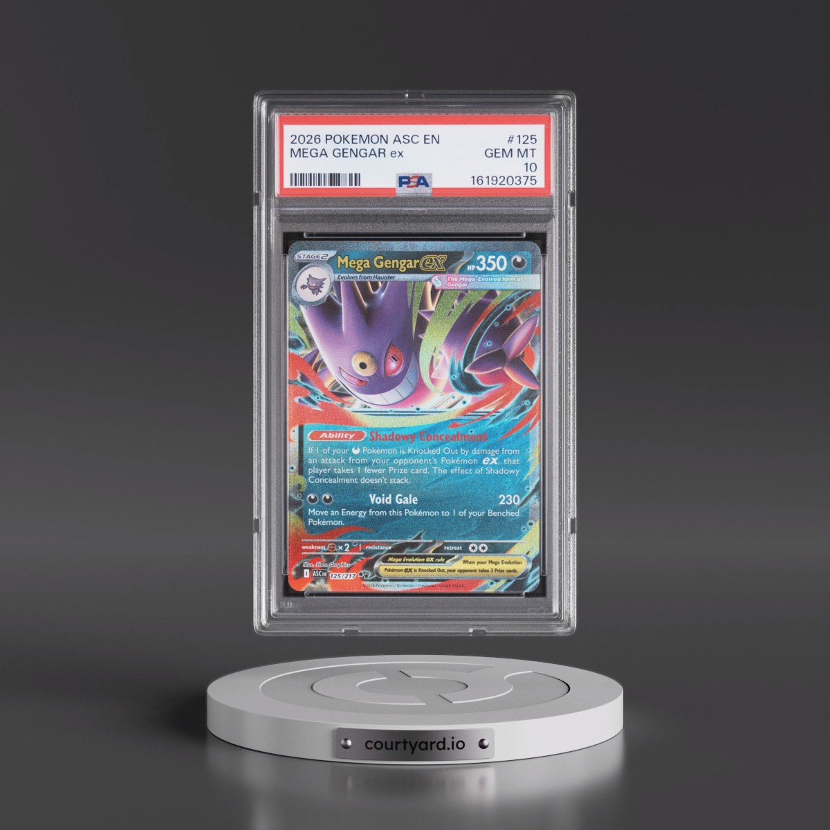 2026 Pokémon Asc EN-Ascended Heroes #125 Mega Gengar EX - Holo (PSA 10 GEM MINT)