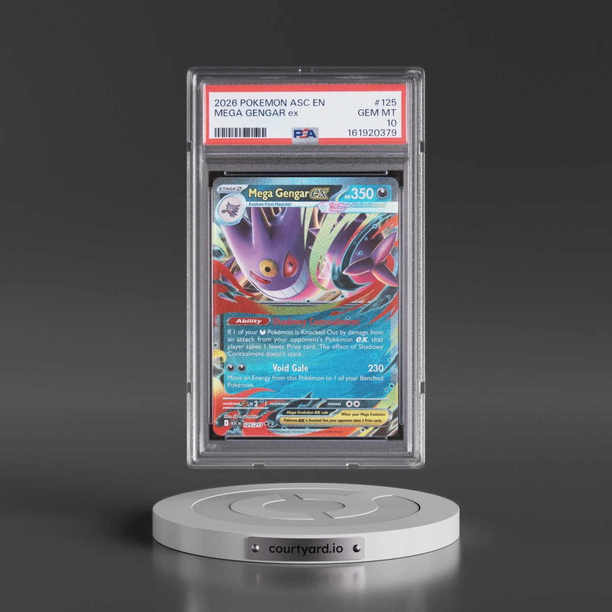 2026 Pokémon Asc EN-Ascended Heroes #125 Mega Gengar EX - Holo (PSA 10 GEM MINT)