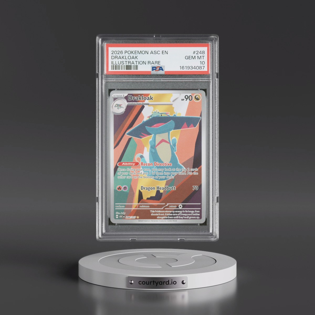 2026 Pokémon Asc EN-Ascended Heroes #248 Drakloak - Illustration Rare (PSA 10 GEM MINT)