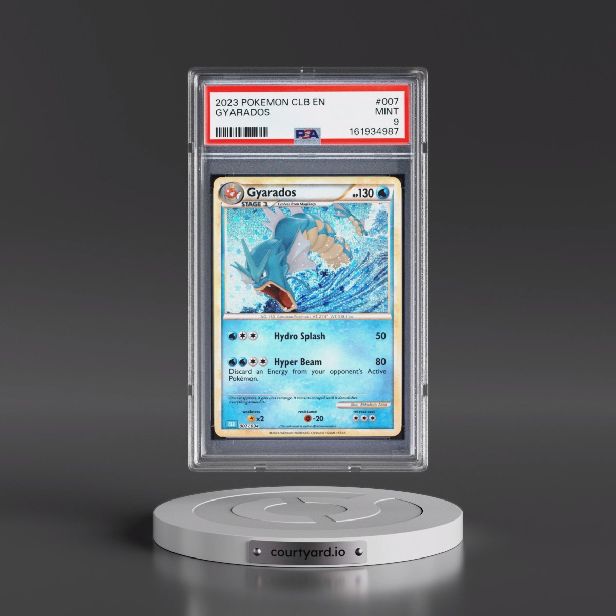 2023 Pokémon Clb-Trading Card Game Classic Blastoise & Suicune EX Deck #007 Gyarados (PSA 9 MINT)