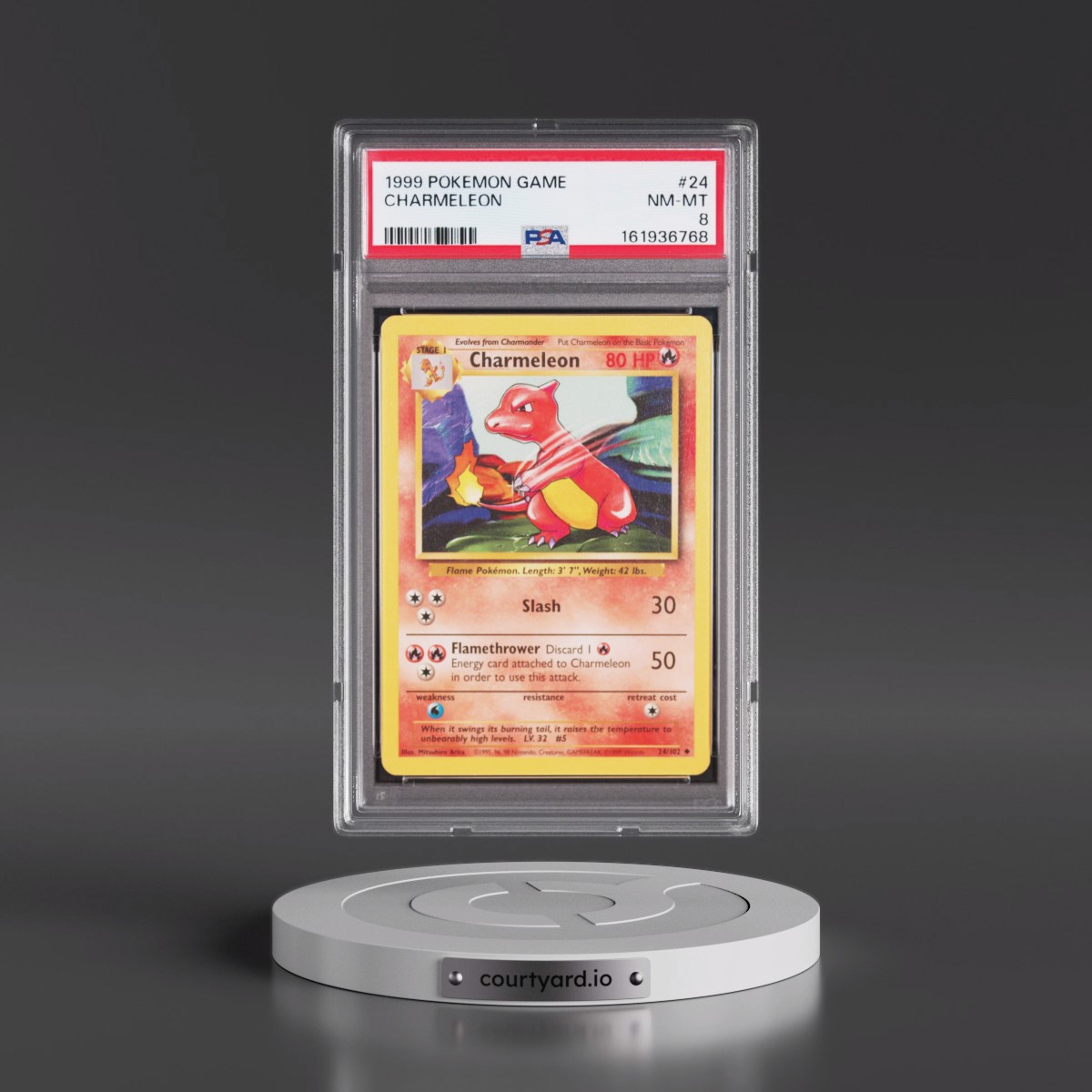 1999 Pokémon Game #24 Charmeleon (PSA 8 NM-MT)